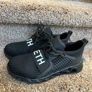 Twinkle Seth Men's Black Ziva Lightweight Anti-smashing Steel Toe Work Shoes